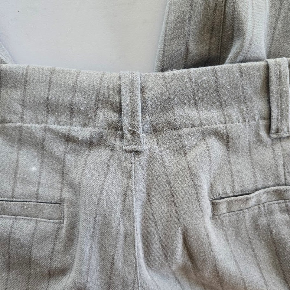 Urban Outfitters Wide Leg Trousers Women 0 Grey Pinstripe Dark Academia Core - Picture 11 of 14